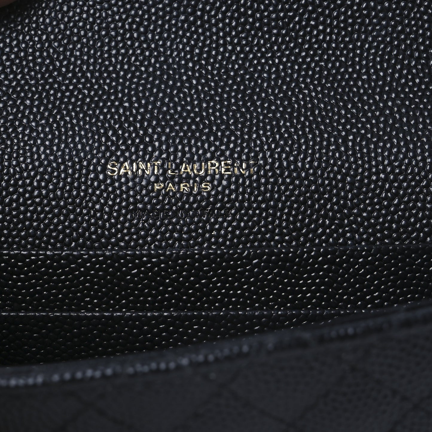 Grain De Poudre Textured Mixed Matelasse Triquilt Small Monogram Envelope Wallet Black