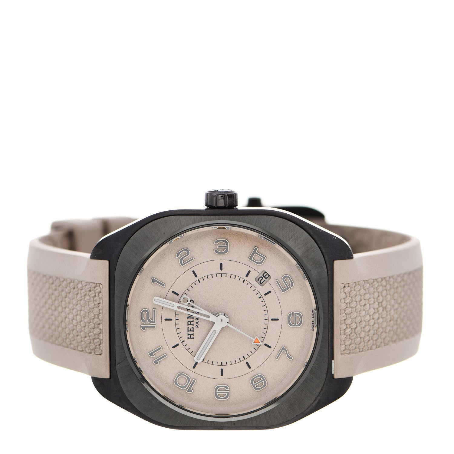Hermes Titanium Rubber 39mm H08 Special Edition Automatic Watch Taupe 2 of 6