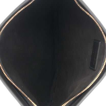 Christian Dior Calfskin Medium Diordouble Zip Pouch Black 5 of 7
