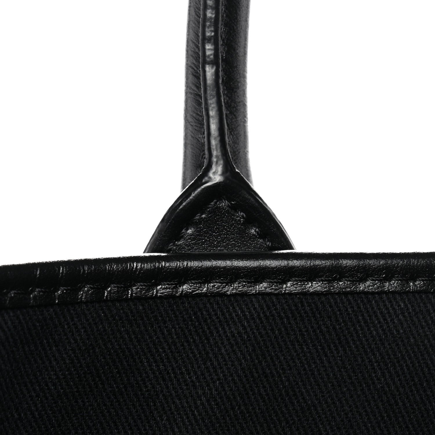 Versace Coated Canvas Calfskin La Greca Signature Tote Bag Black Khaki 13 of 14