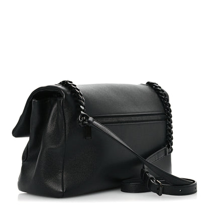 Saint Laurent Grain De Poudre Medium West Hollywood Monogram Fold-Over Black 3 of 10