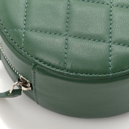 Chanel Lambskin Quilted Round Clutch With Chain Green 11 of 12