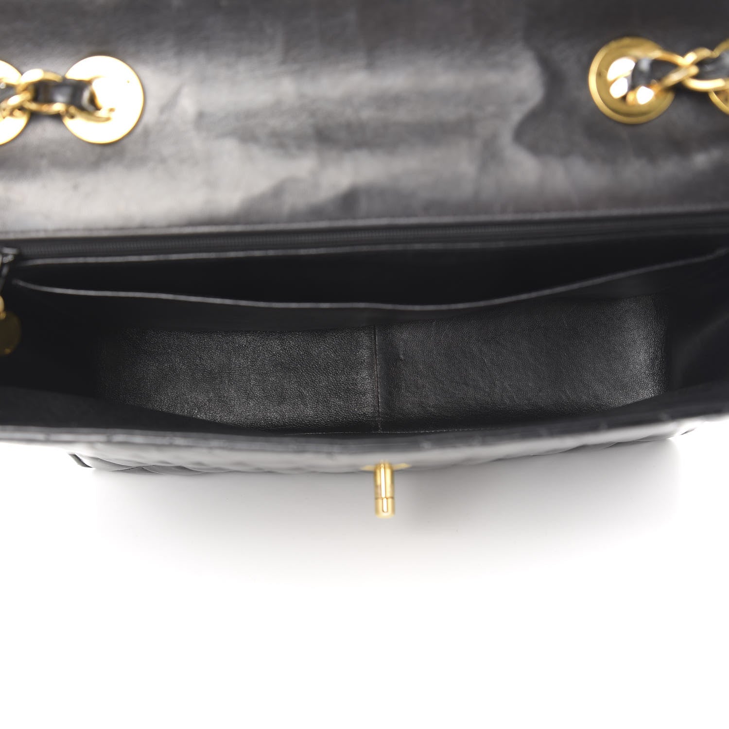 Chanel Patent Quilted XL Jumbo Single Flap Black 5 of 11