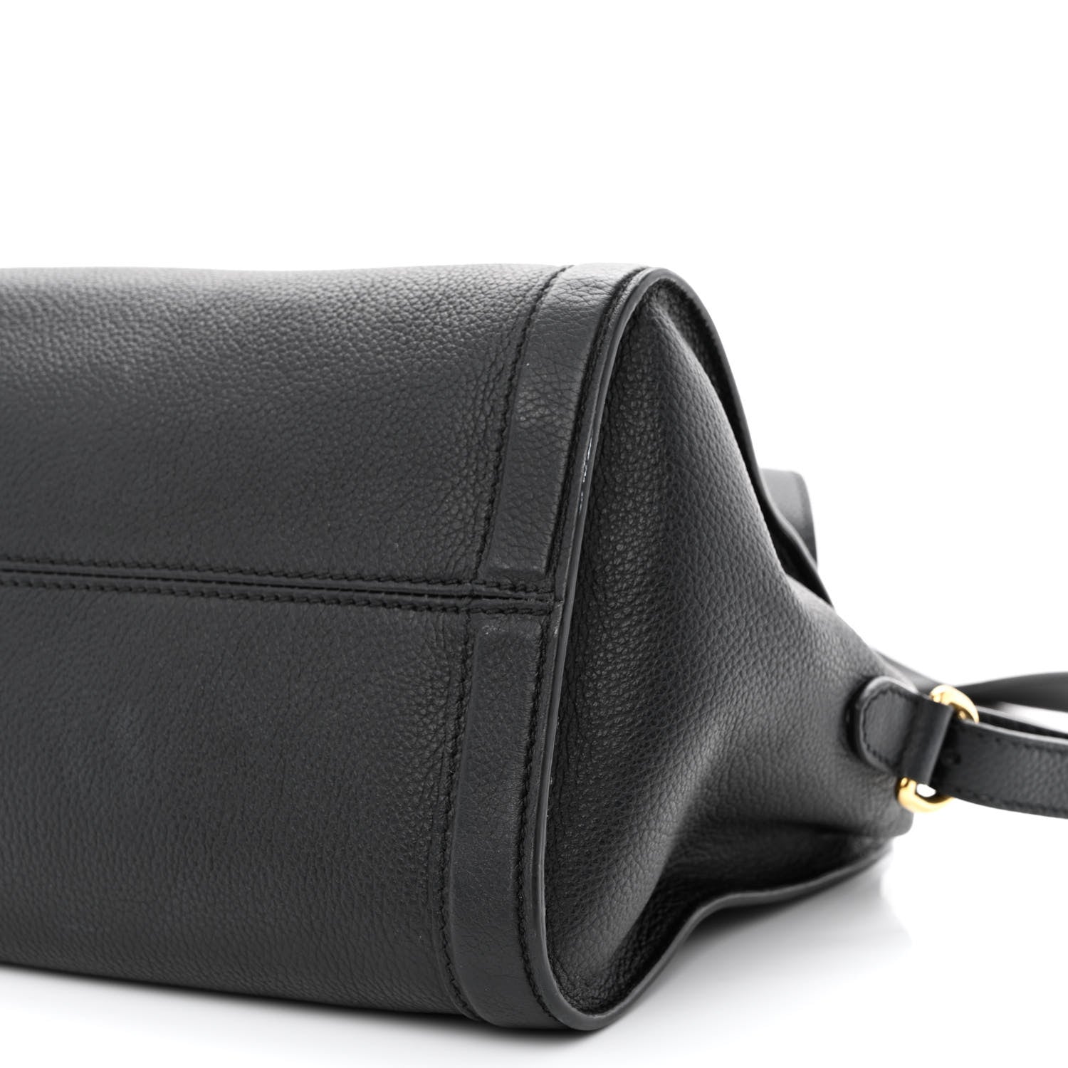 Alexander McQueen Pebbled Calfskin Small Skull Padlock Zip Around Tote Black 10 of 14