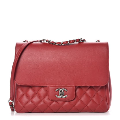Chanel Caviar Quilted All About Flap Bag Red 1 of 14