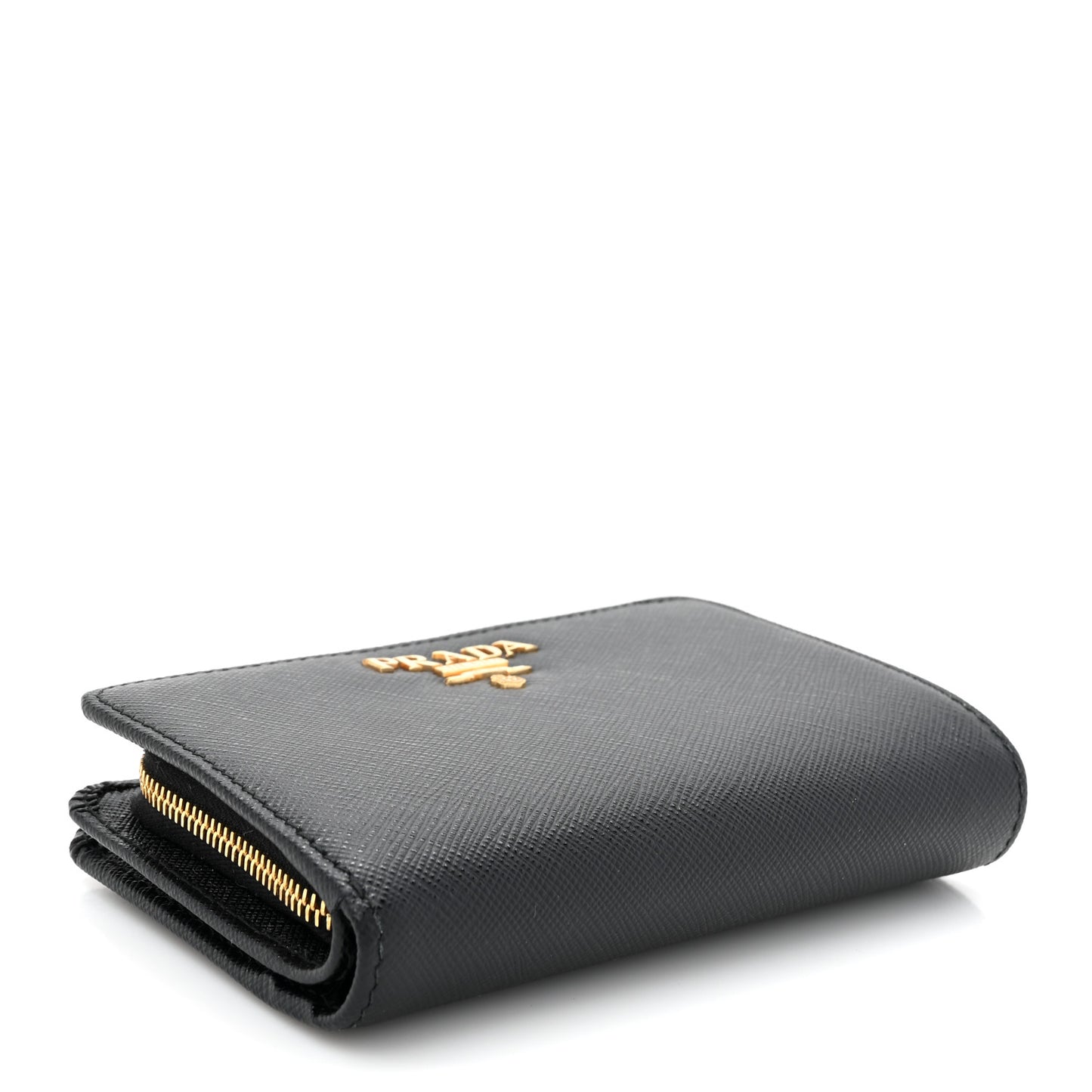 Saffiano Metal Compact Wallet Black