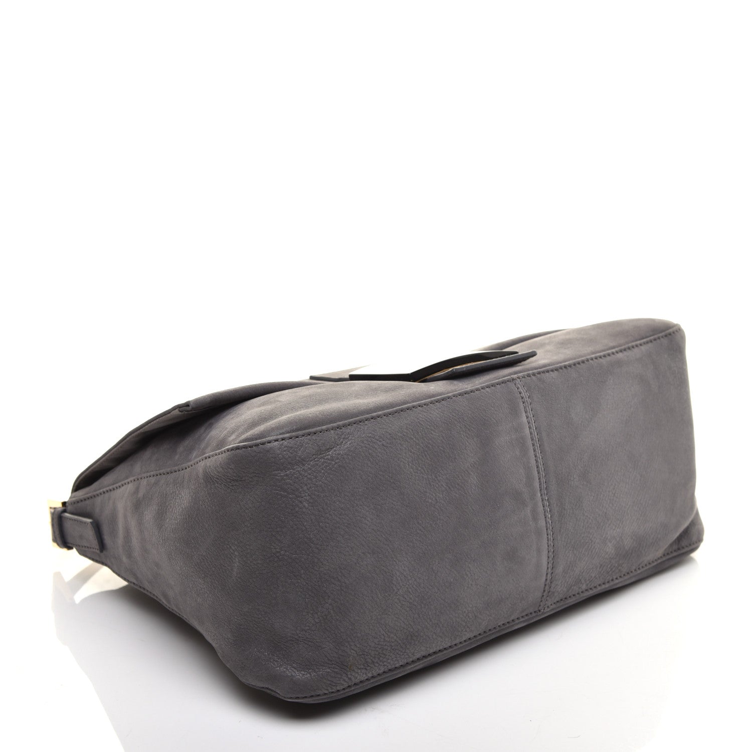 Fendi Vitello Savana Big Mama Baguette Grigio Tartaruga Natural 4 of 9