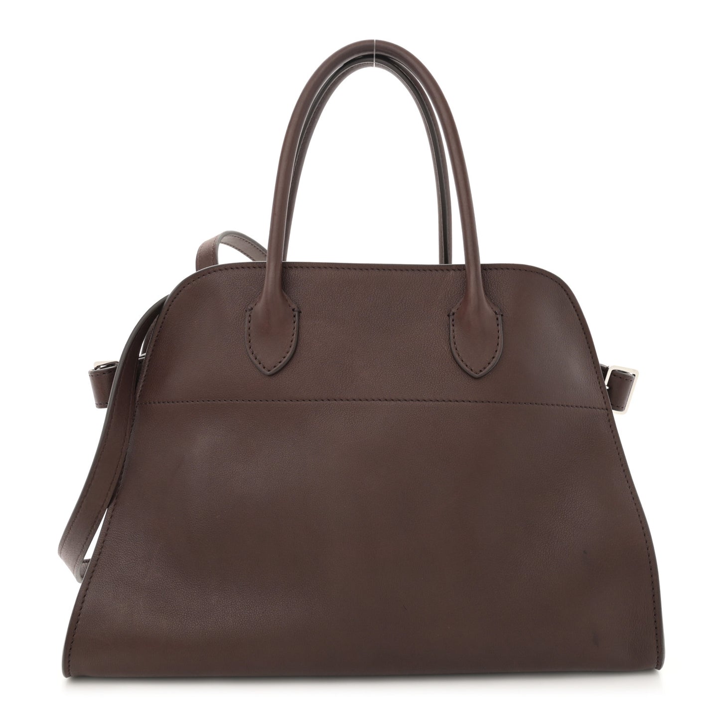 Polished Saddle Calfskin Soft Margaux 12 Deep Brown