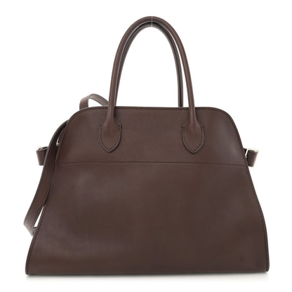 The Row Polished Saddle Calfskin Soft Margaux 12 Deep Brown 1 of 10
