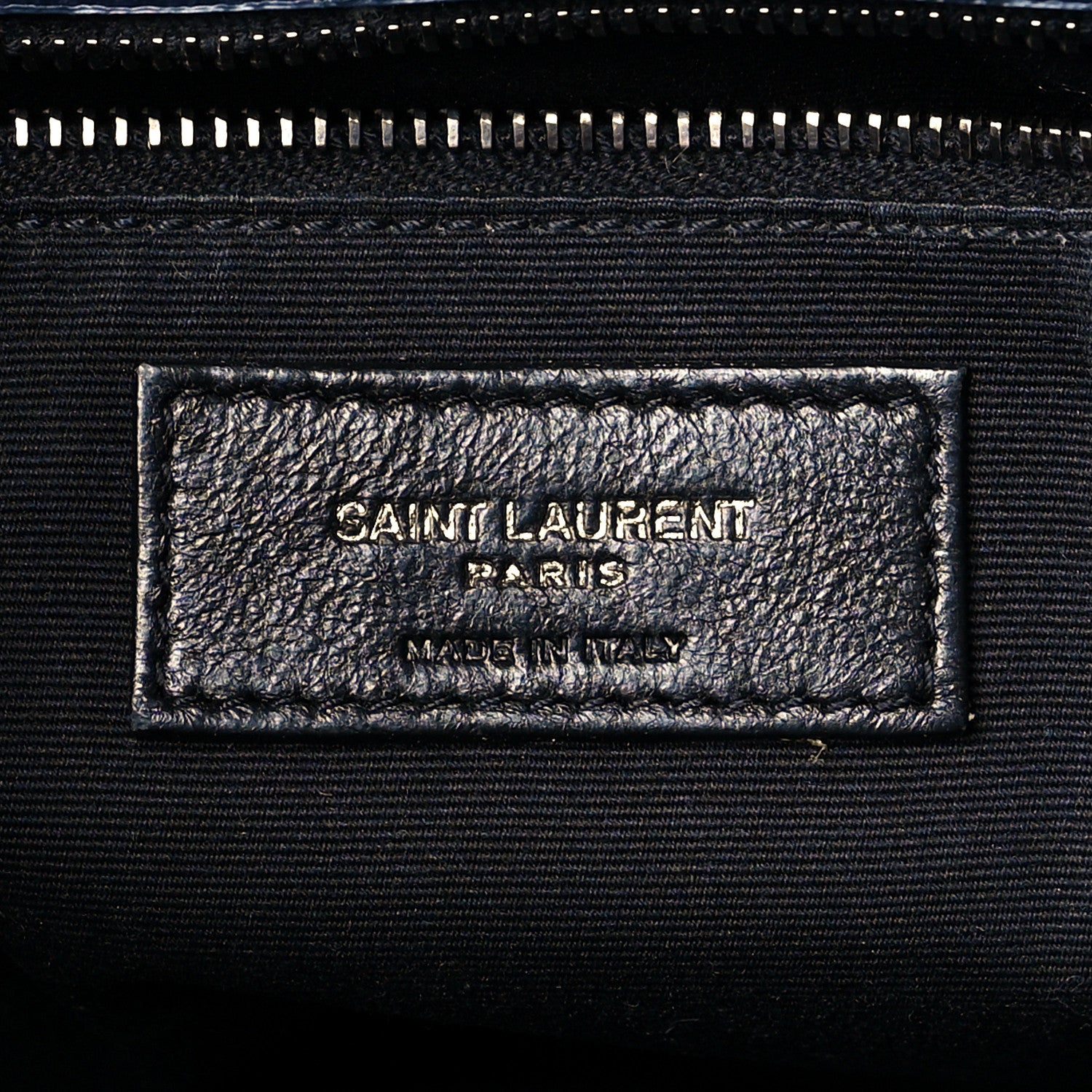 Saint Laurent Crinkled Calfskin Matelasse Monogram Medium Niki Chain Satchel Deep Marine 6 of 14