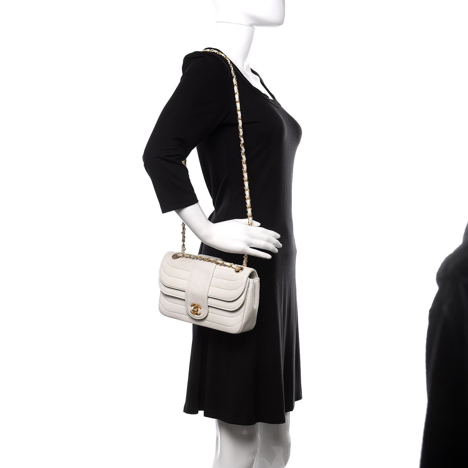 Chanel Lambskin Horizontal Quilted Small Double Flap White 2 of 13