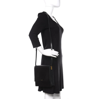 Saint Laurent Calfskin Sao Shoulder Bag Black 2 of 10