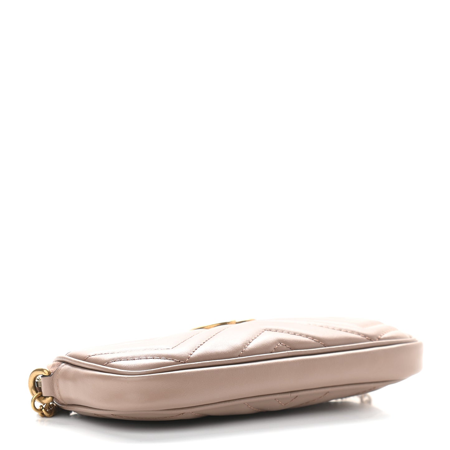 Calfskin Matelasse Mini GG Marmont Chain Crossbody Bag Porcelain Rose