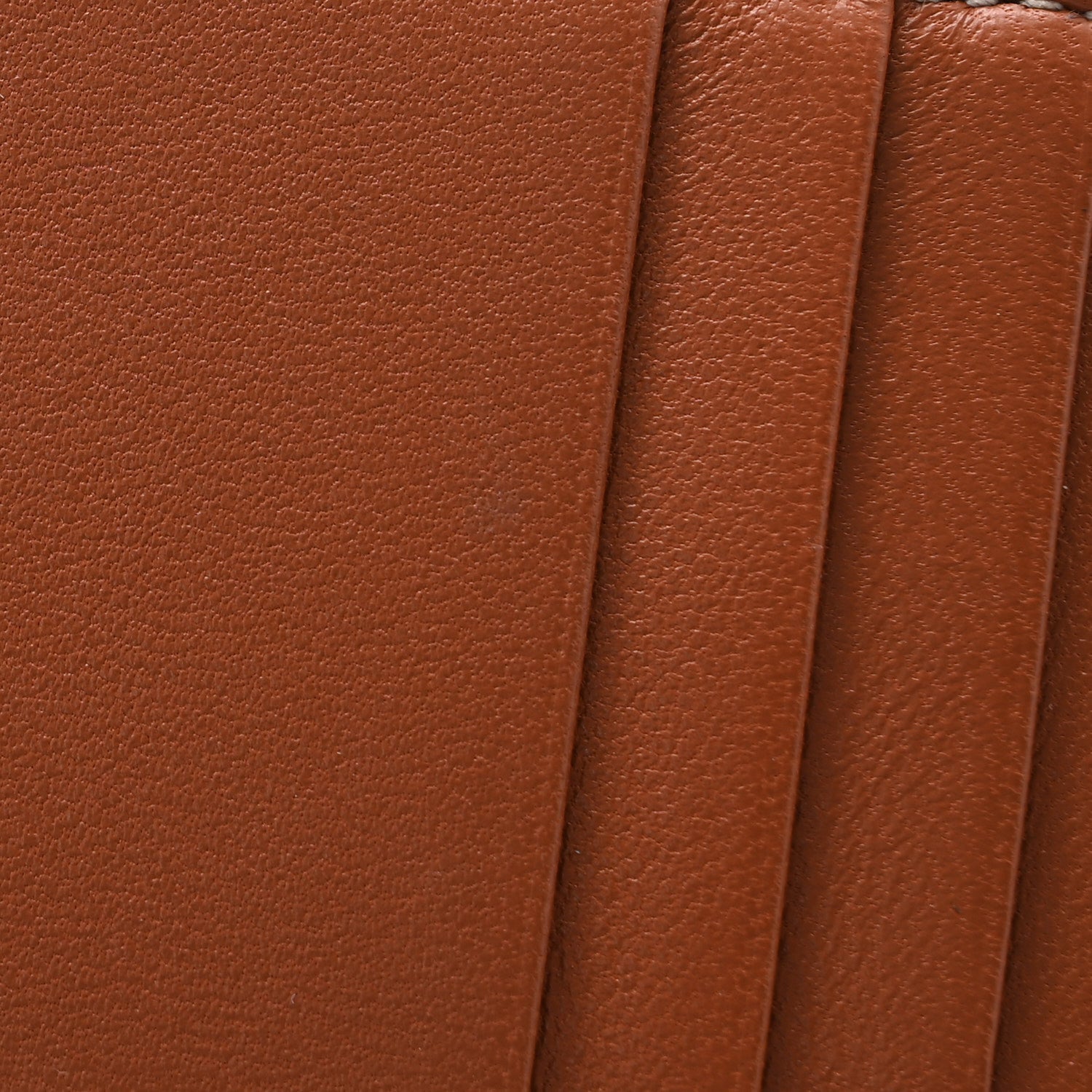 Celine Triomphe Calfskin Zipped Card Holder Tan 9 of 10