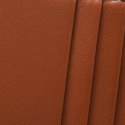 Celine Triomphe Calfskin Zipped Card Holder Tan 9 of 10