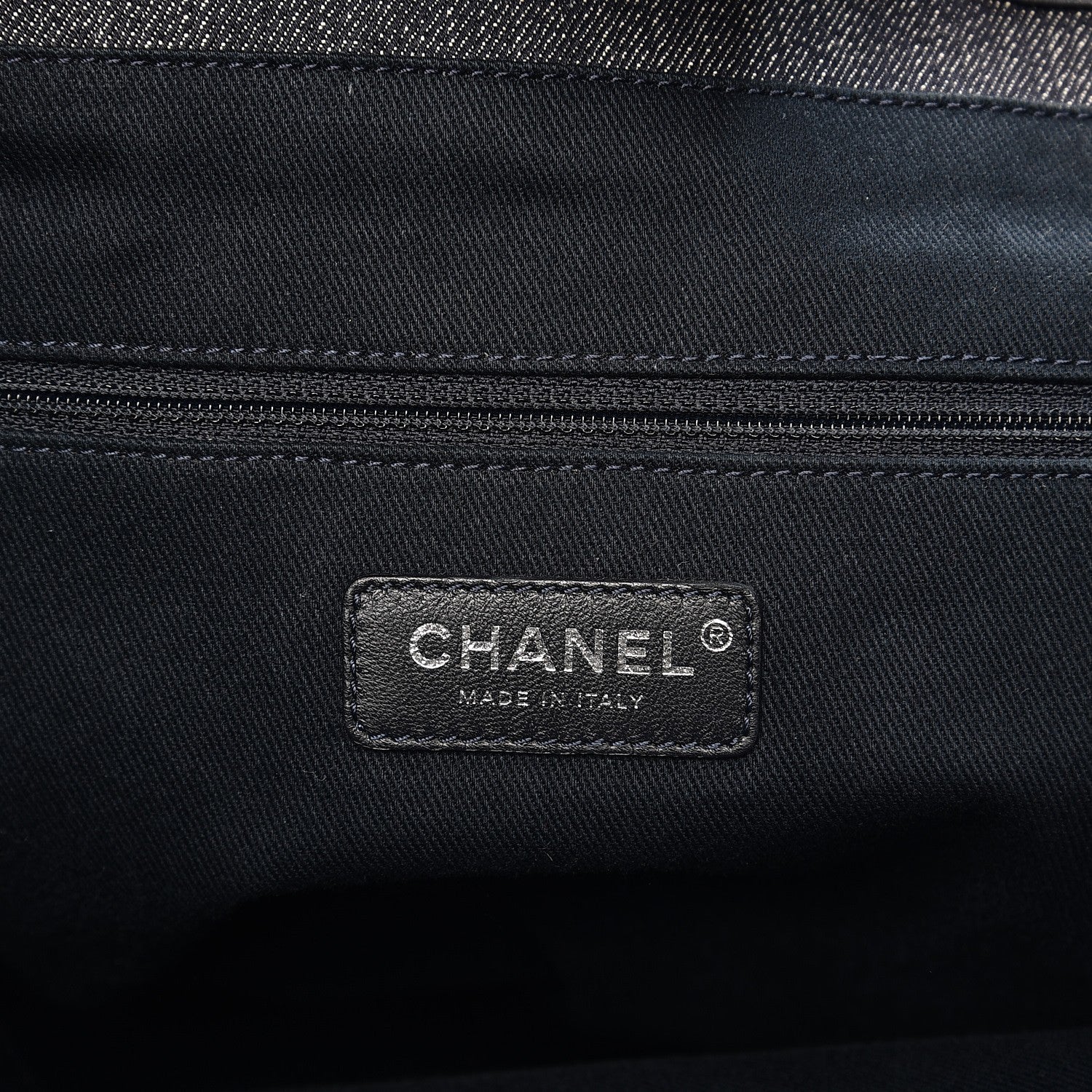 Chanel Canvas Large Deauville Tote Dark Blue 6 of 7