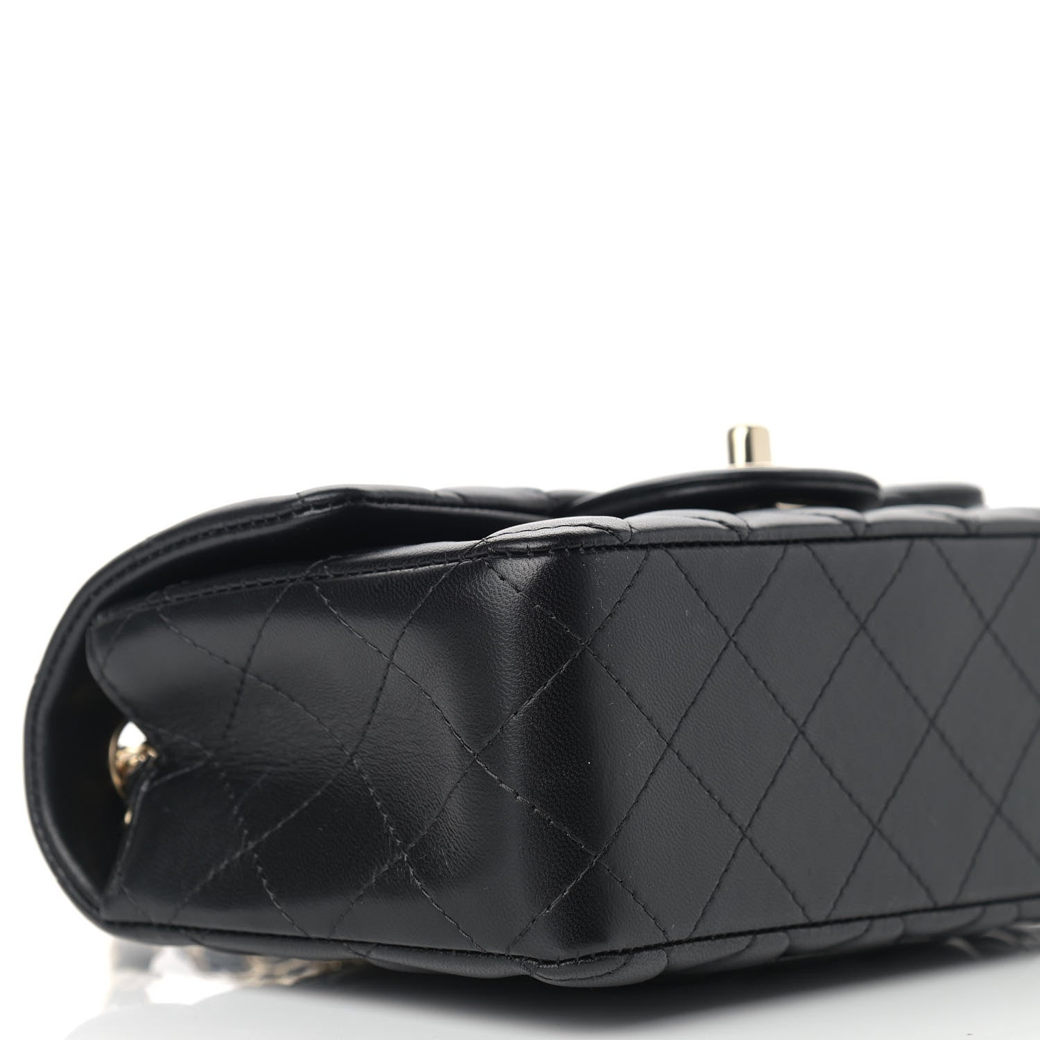 Chanel Lambskin Quilted Mini Rectangular Flap Black 8 of 9