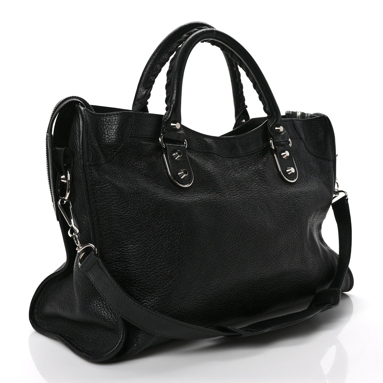 Balenciaga Chevre Silver Metallic Edge Hardware City Black 3 of 9