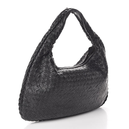 Bottega Veneta Nappa Intrecciato Embossed Medium Veneta Hobo Black 3 of 9
