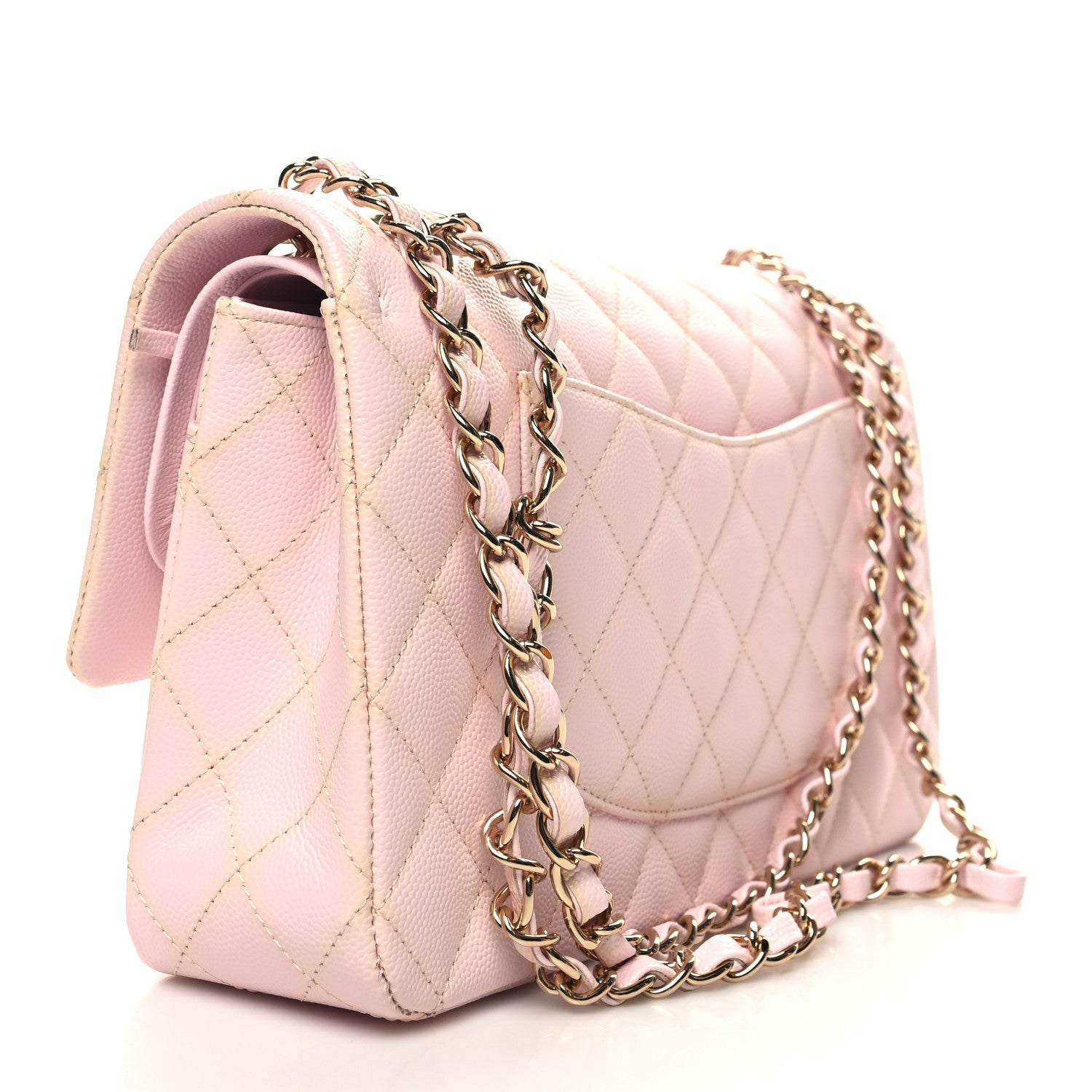 Chanel Caviar Quilted Medium Double Flap Light Pink 3 of 12