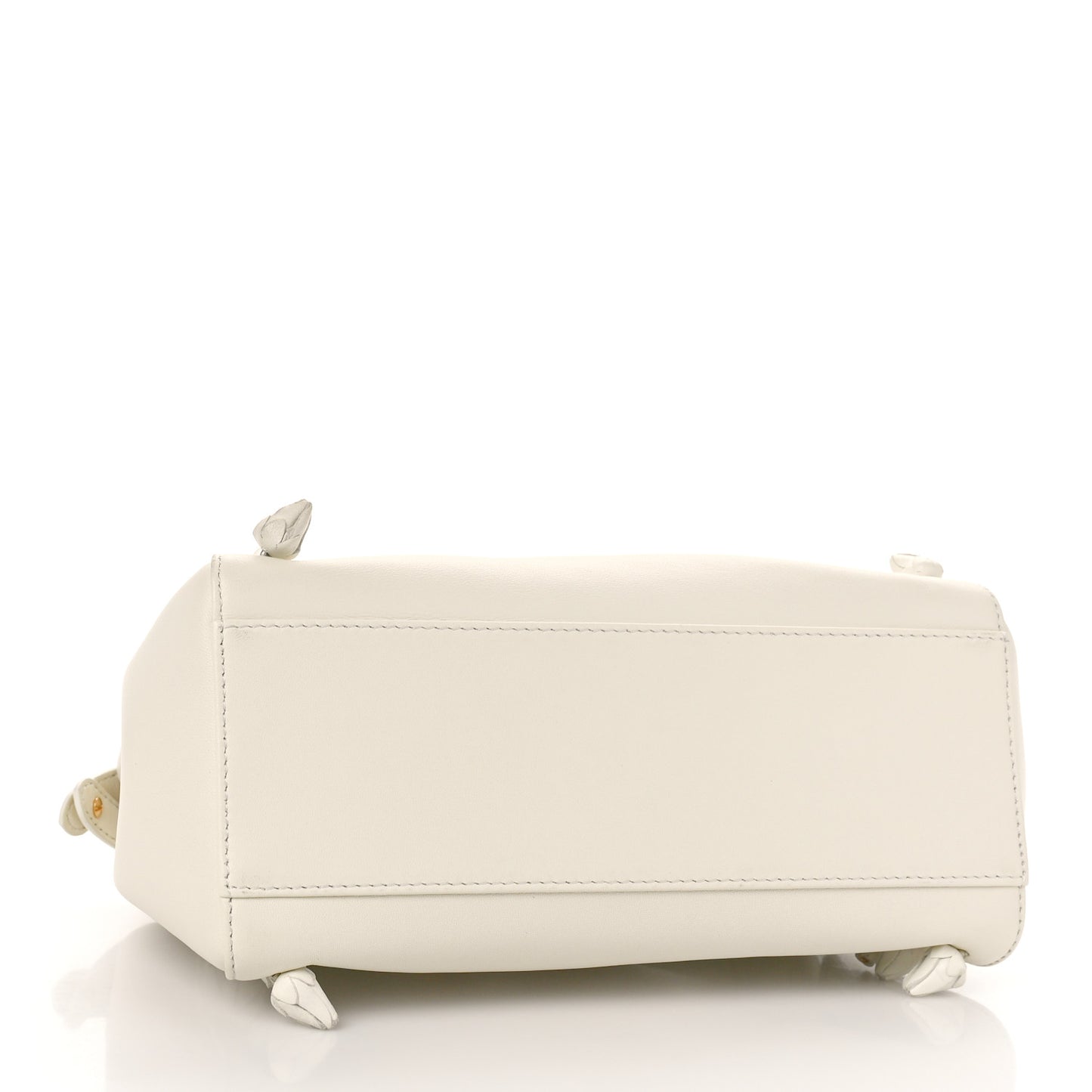 Nappa Rosebud Mini Peekaboo Iconic Satchel Bianco