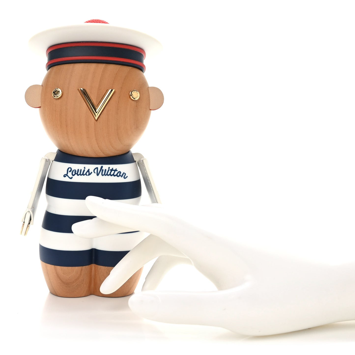 Wood Corian Gaston Doll Sailor Blue White