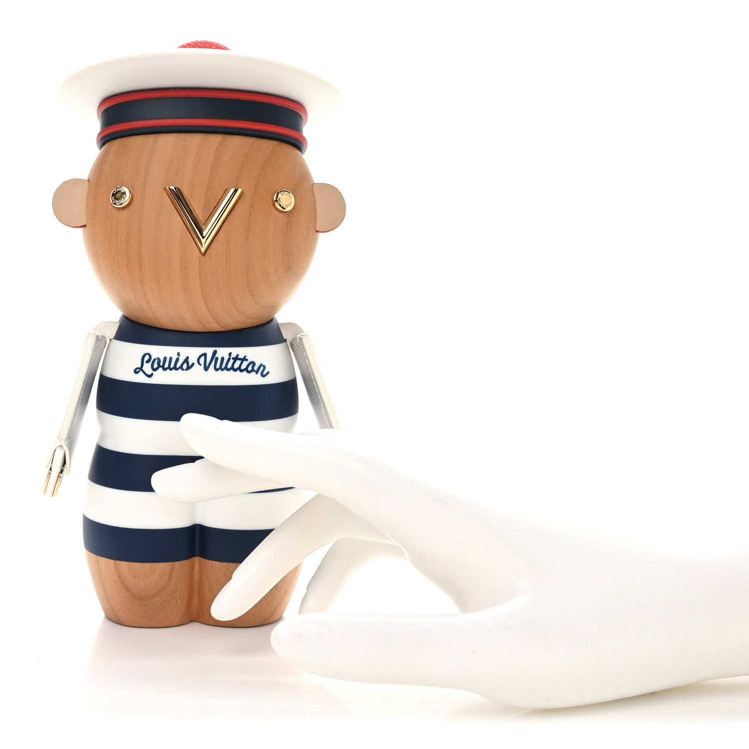 Louis Vuitton Wood Corian Gaston Doll Sailor Blue White 2 of 6