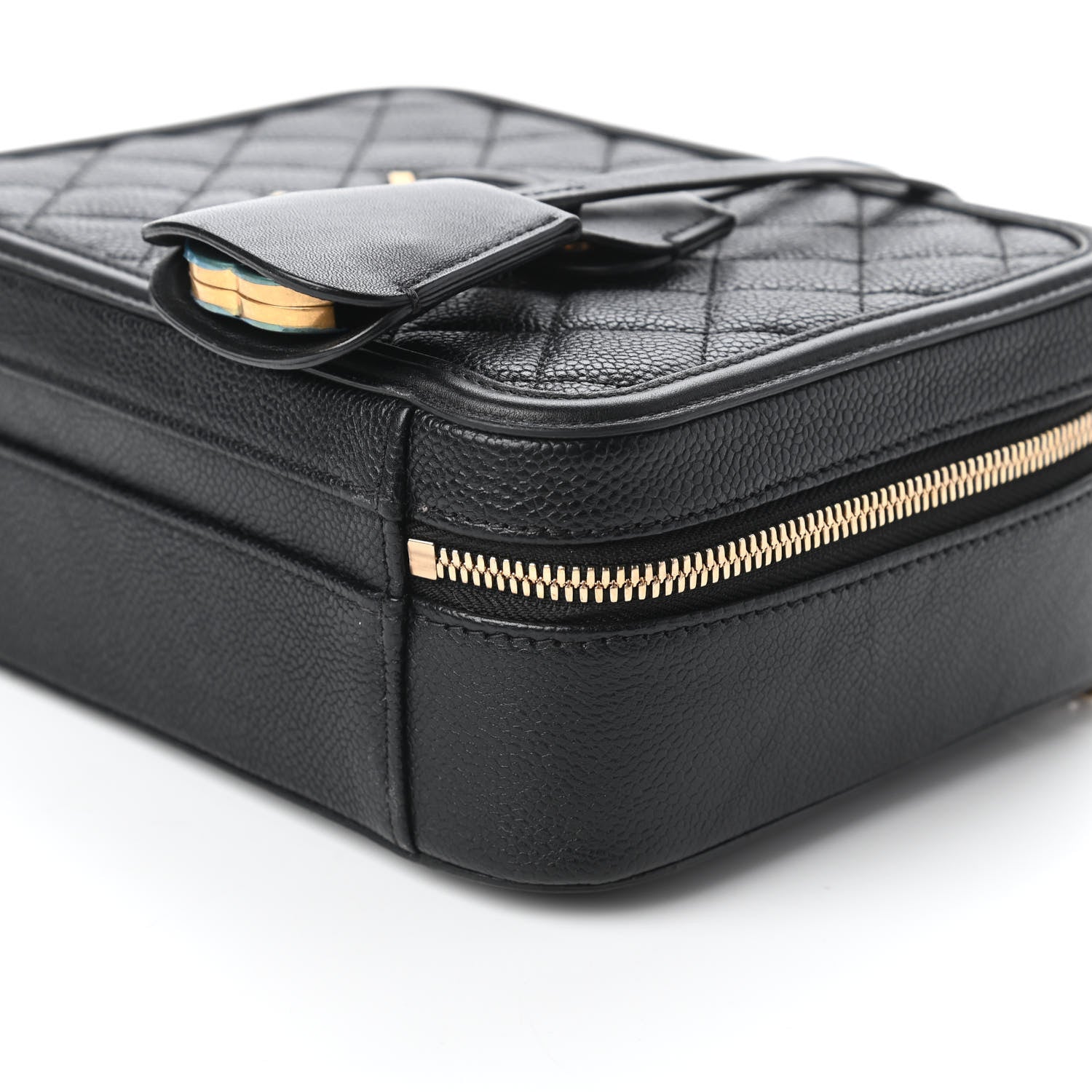 Chanel Caviar Quilted Medium CC Filigree Vanity Case Black 7 of 10