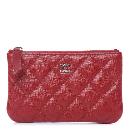 Chanel Caviar Quilted Small Cosmetic Case Dark Red 1 of 8