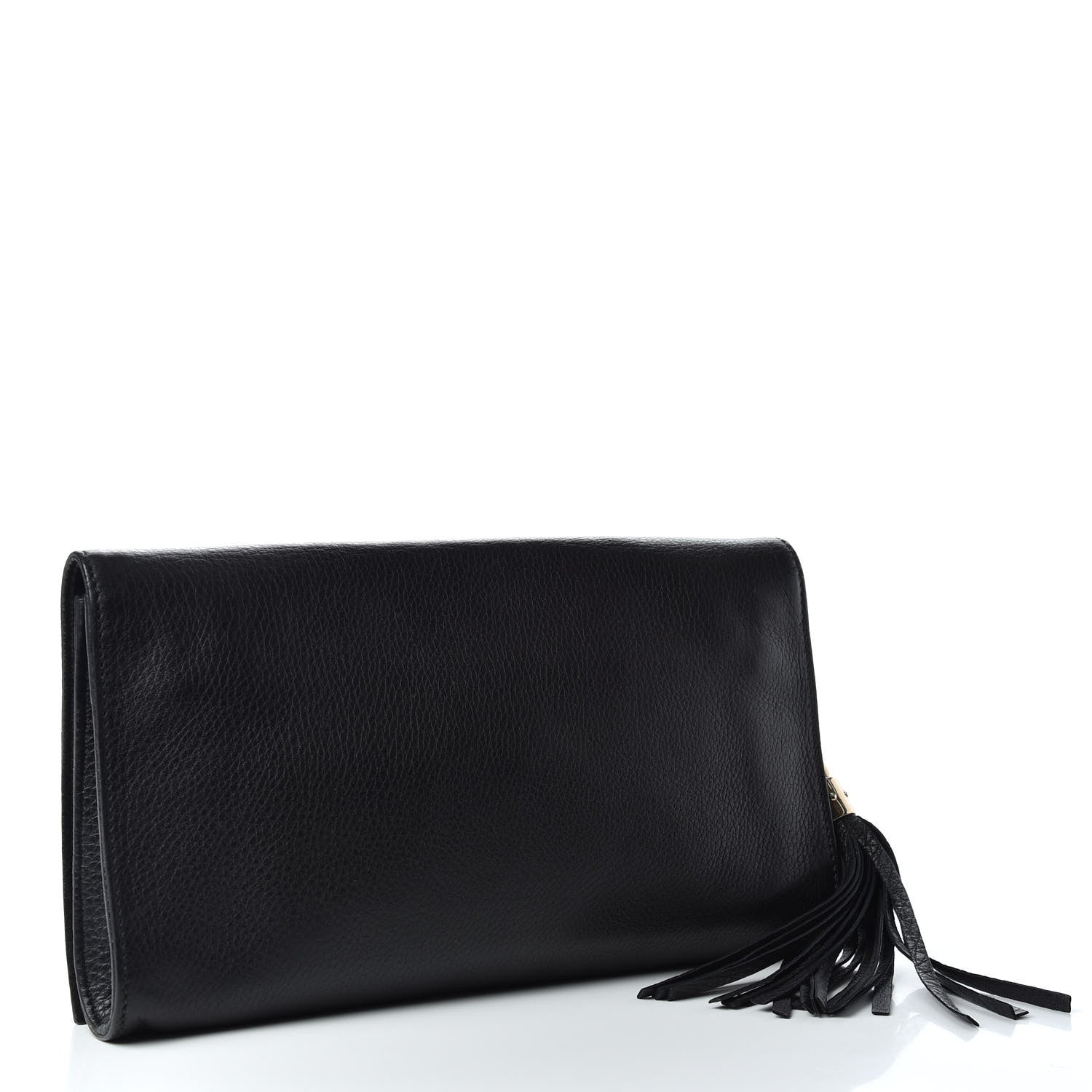 Gucci Pebbled Calfskin Medium Soho Clutch Black 3 of 7