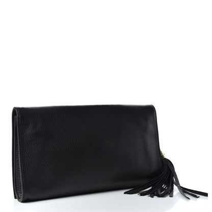 Gucci Pebbled Calfskin Medium Soho Clutch Black 3 of 7