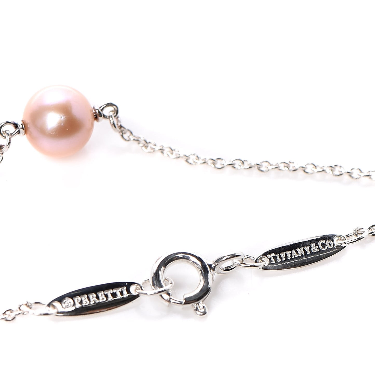Sterling Silver Pink Pearl Elsa Peretti Pearl By The Yard Bracelet