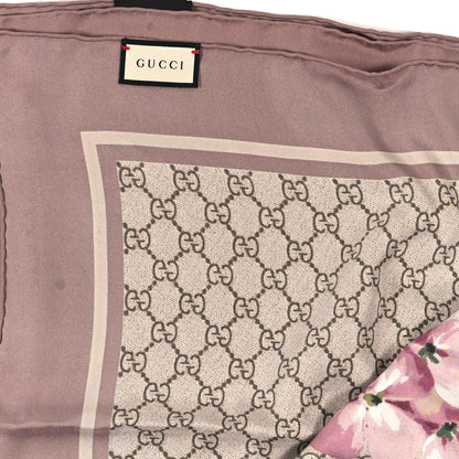 Gucci Modal Silk GG Blooms Shawl Scarf Mauve 2 of 3