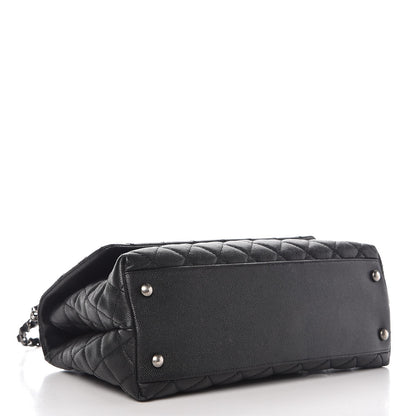 Chanel Caviar Lizard Quilted Small Coco Handle Flap Black 4 of 11