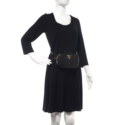 Prada Saffiano Belt Bag Black 2 of 9