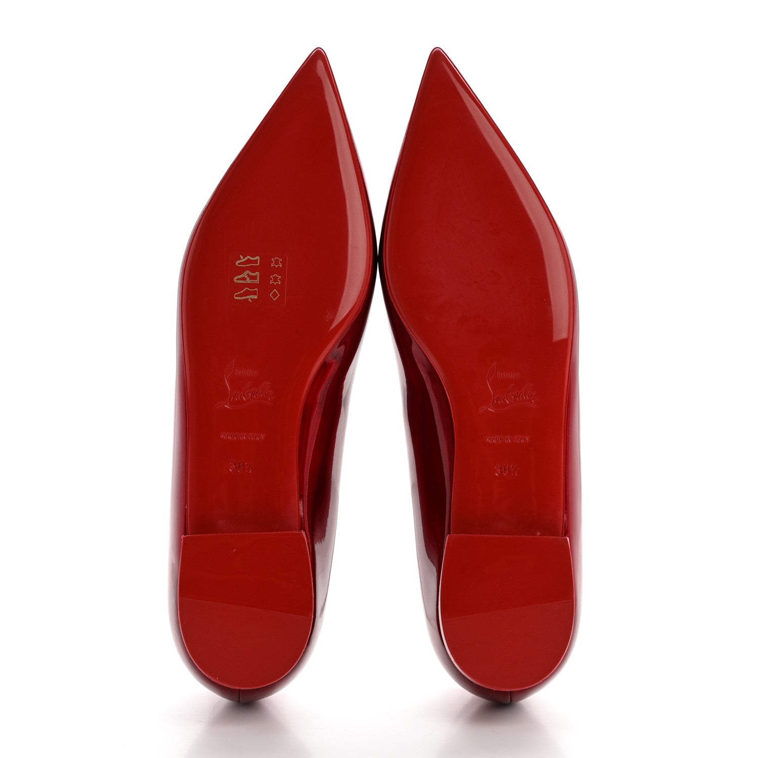 Christian Louboutin Metallic Patent Psychic Hot Chickita Flats 38.5 Loubi 5 of 7