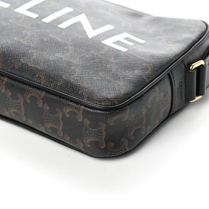 Celine Triomphe Canvas Medium Messenger Bag Black 9 of 9