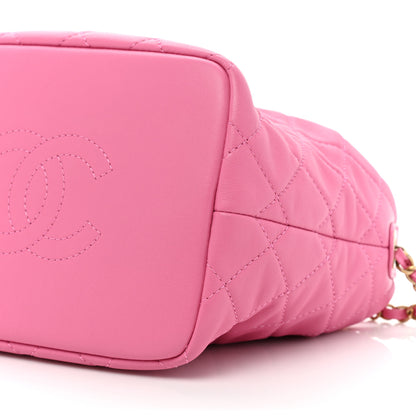 Chanel Lambskin Quilted Perfect Meeting Hobo Pink 8 of 8