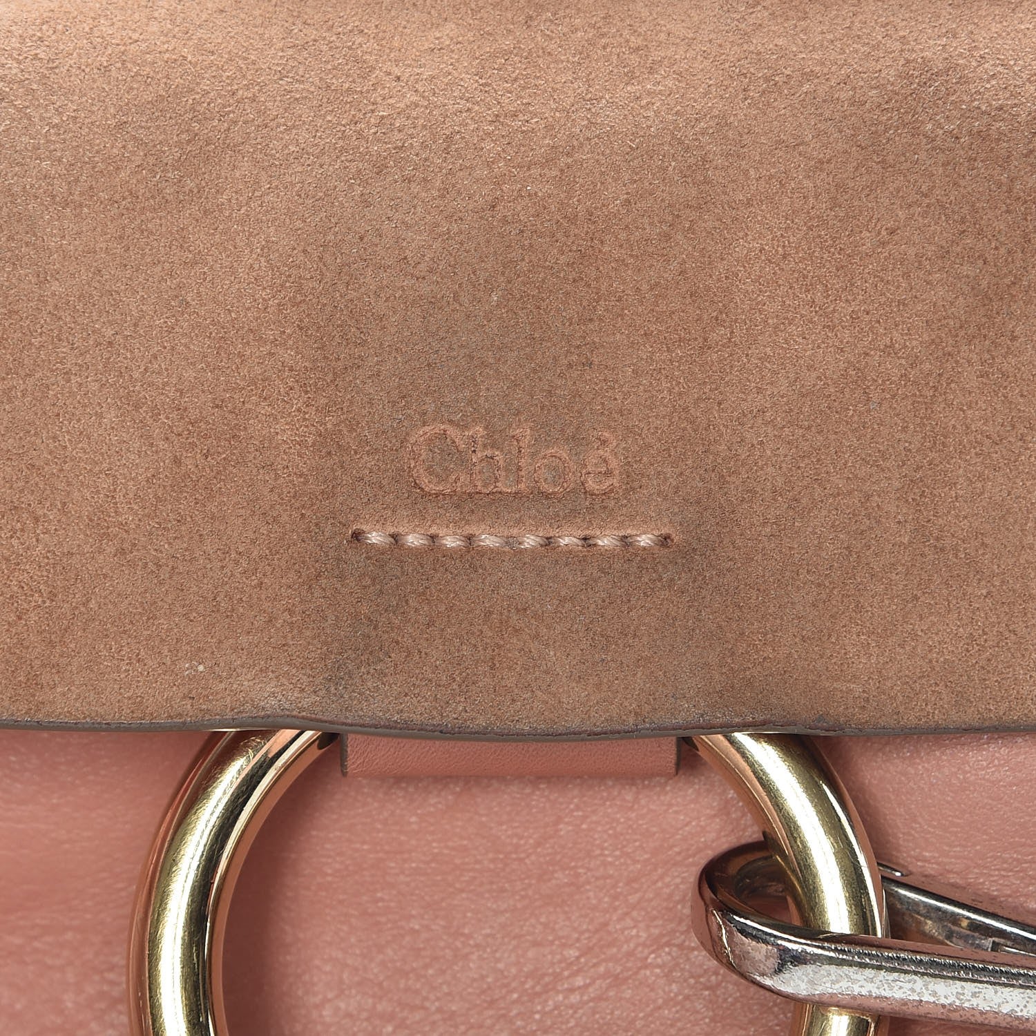 Chloe Suede Calfskin Mini Faye Bracelet Bag Ideal Blush 9 of 11