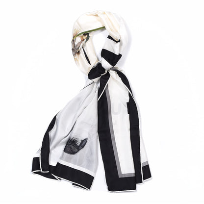 Burberry Silk Montage Print Scarf Monochrome 1 of 5