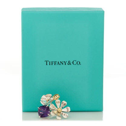 Tiffany Sterling Silver 18K Yellow Gold Amethyst Return to Tiffany Love Bugs Ring 52 6 5 of 5