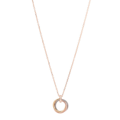 Cartier 18K Pink White Yellow Gold Diamond Trinity Pendant Necklace 1 of 5