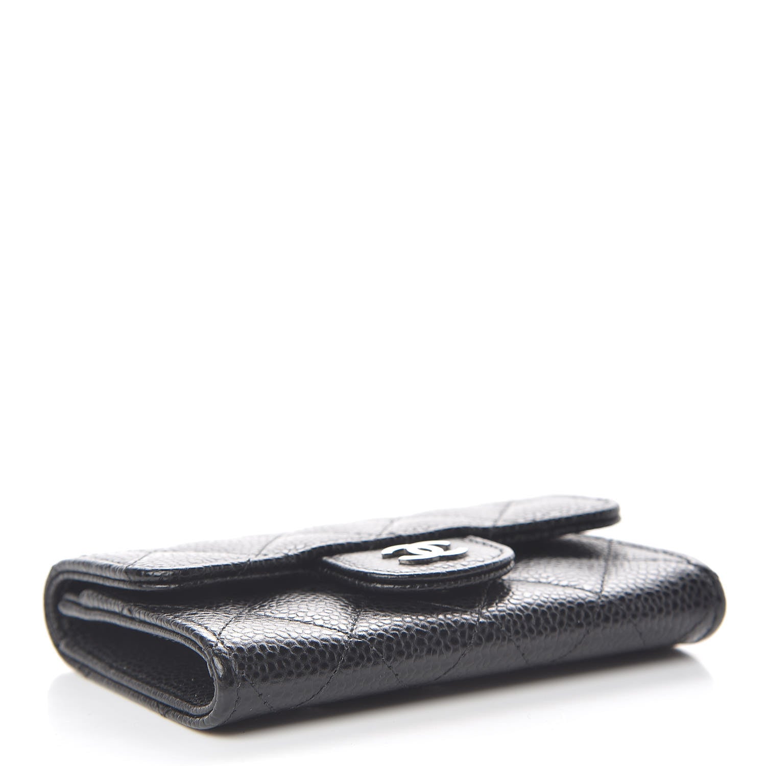 Chanel Caviar Quilted Flap Card Holder Wallet Black 4 of 8