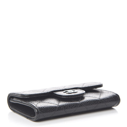 Chanel Caviar Quilted Flap Card Holder Wallet Black 4 of 8