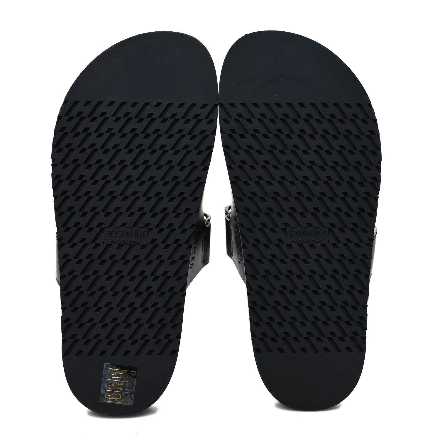 Hermes Calfskin Womens Chypre Sandals 37 Black 5 of 9