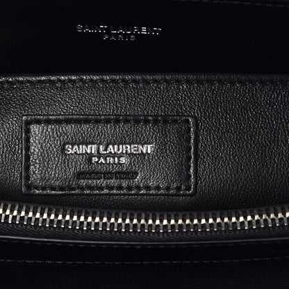 Saint Laurent Calfskin Y Quilted Monogram Small Loulou Chain Satchel Black 9 of 10