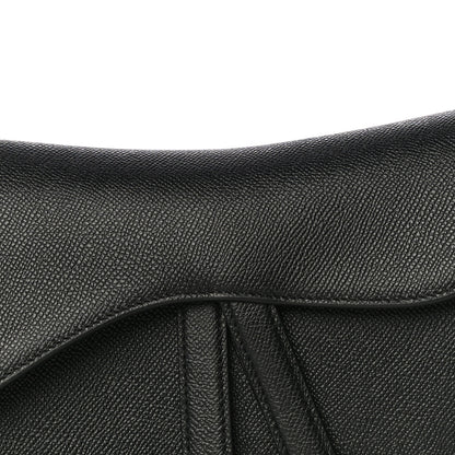 Christian Dior Grained Calfskin Saddle Bag Black 9 of 13
