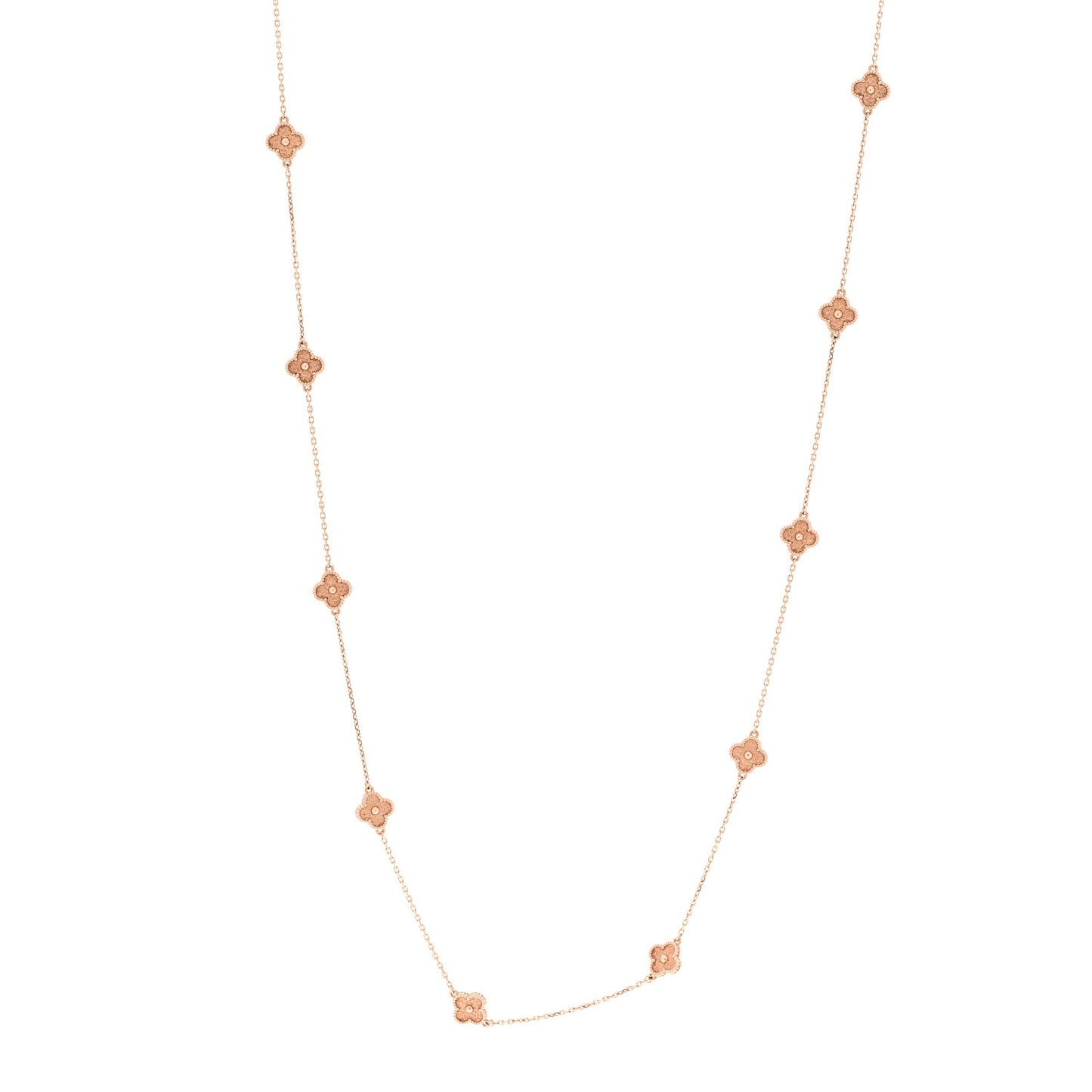18K Rose Gold 16 Motifs Sweet Alhambra Necklace