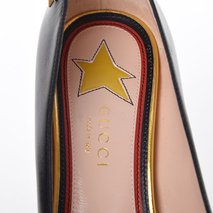 Gucci Malaga Kid Web Bow Aline Pumps 37 Black 7 of 9