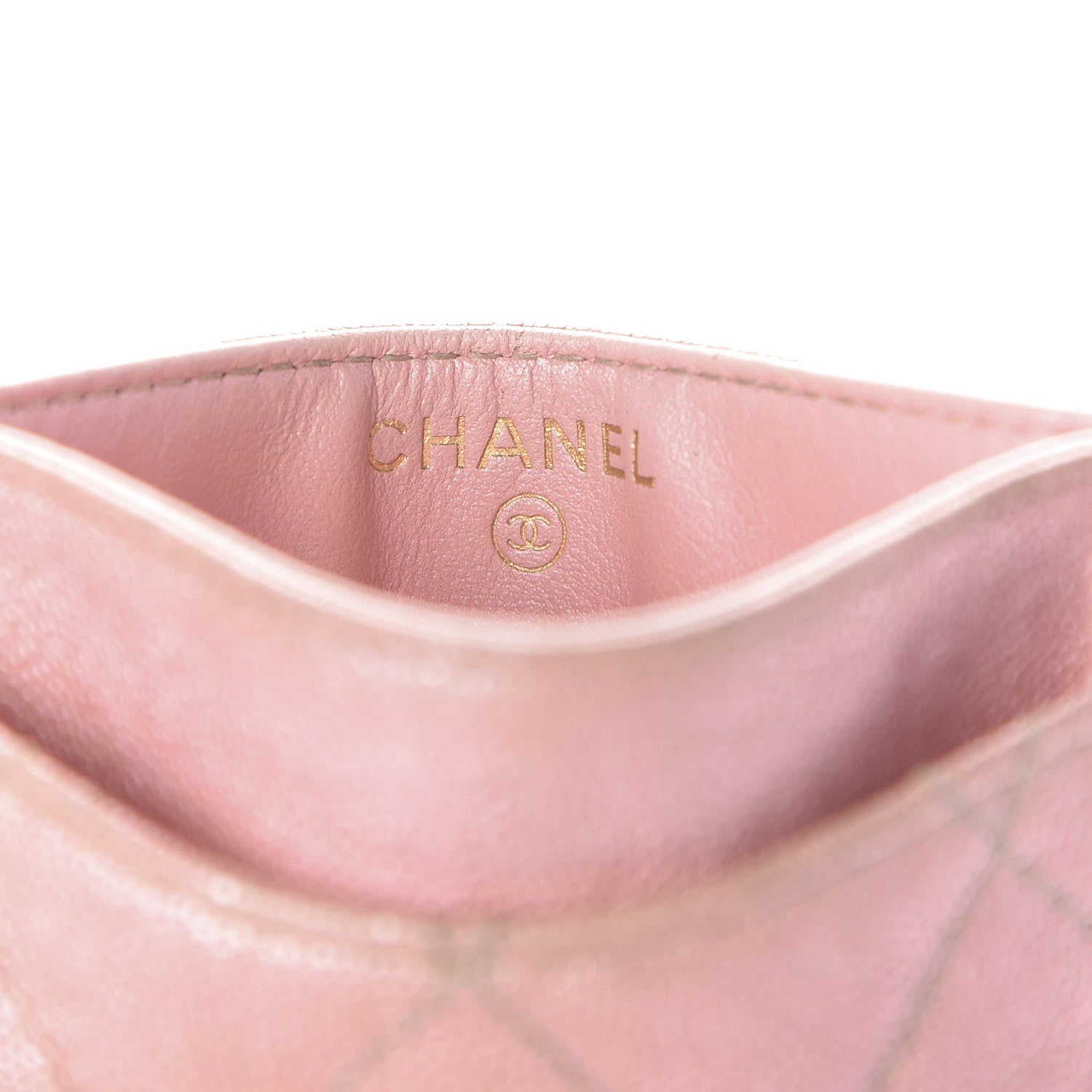 Chanel Iridescent Caviar Quilted Card Holder Rose Pink 6 of 8